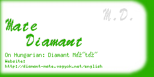 mate diamant business card